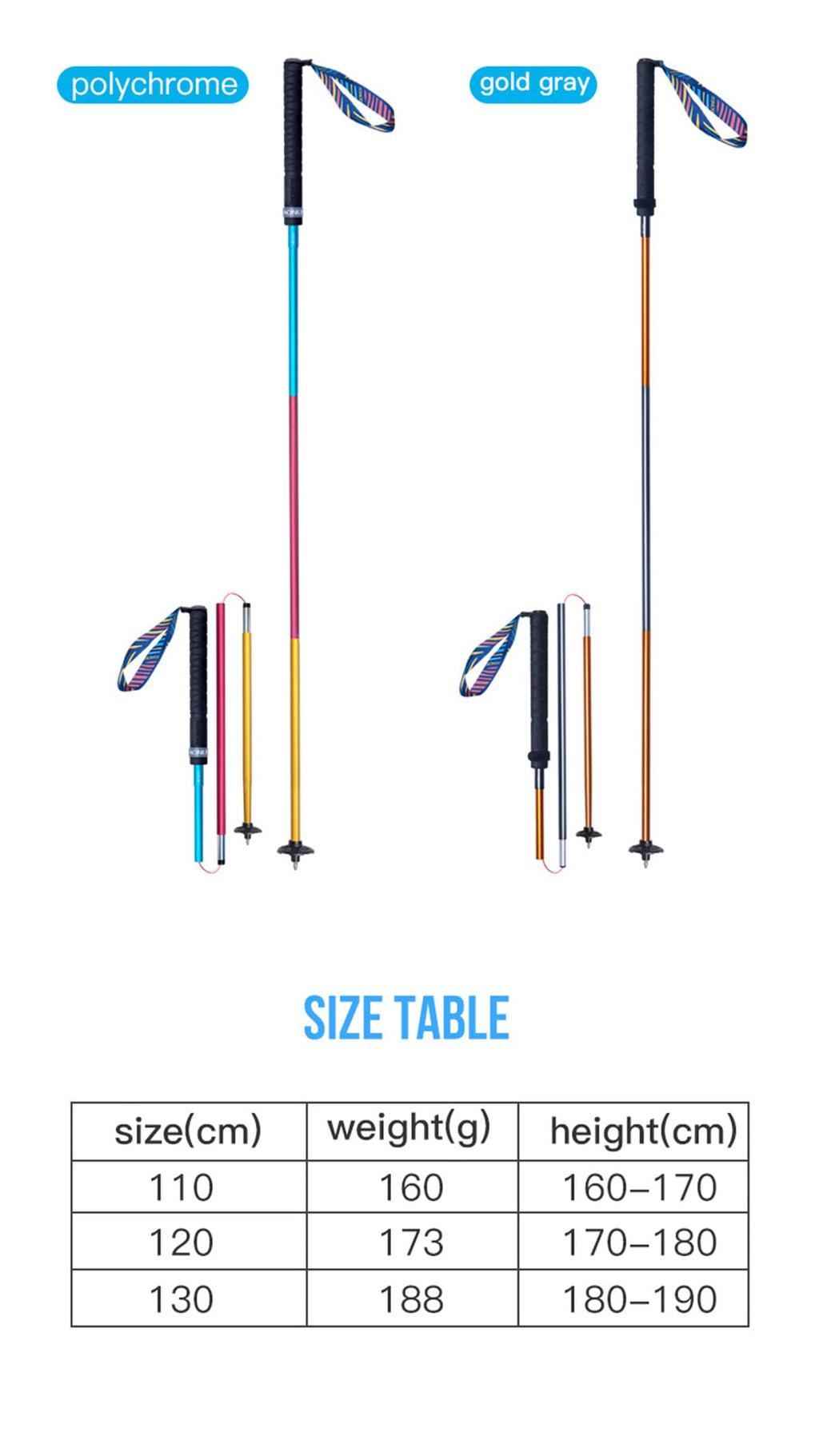 Aonijie Folding Ultralight Carbon Fiber Trekking Poles Quick Lock Trekking Hiking Pole Walking Stick (110 Cm Style 2)