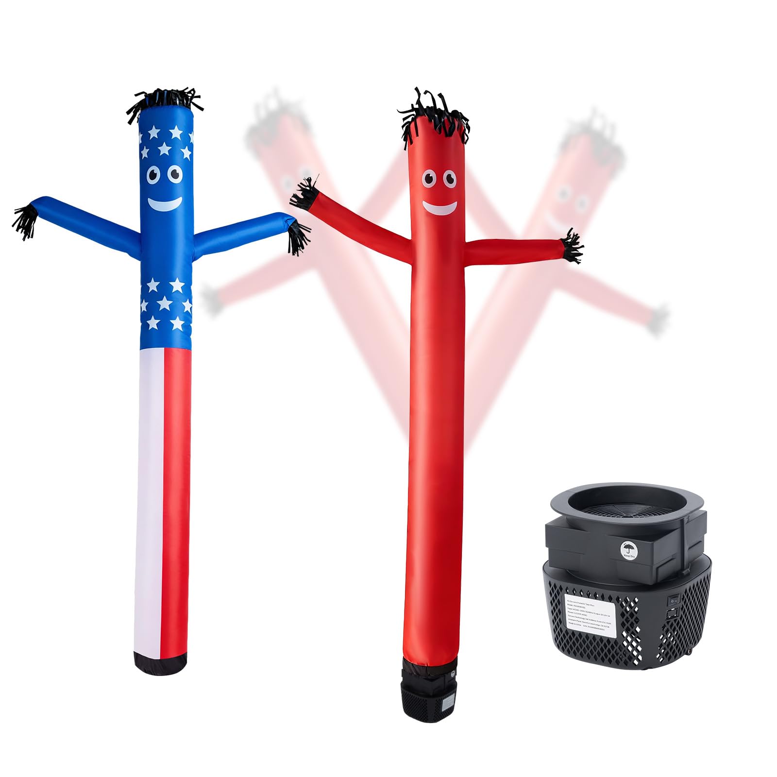 VEVOR Inflatable Tube Man with Blower, 8 ft Tall, Wacky Waving Wind Flying Inflatable Dancing Tube Guy with 1/15 HP IPX3 Waterpr