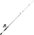 Abu Garcia Ike Dude Spinning/Spincast Fishing Reel & Rod Combo Black, 6'/Medium