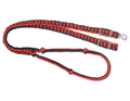 Tough 1 Knotted Cord Roping Reins, Orange/Black, 1 X 8'