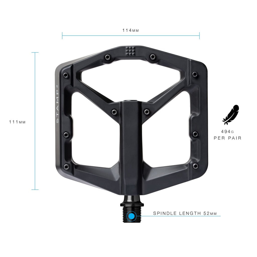 Crankbrothers Mtb Pedals Stamp 2 Large Black