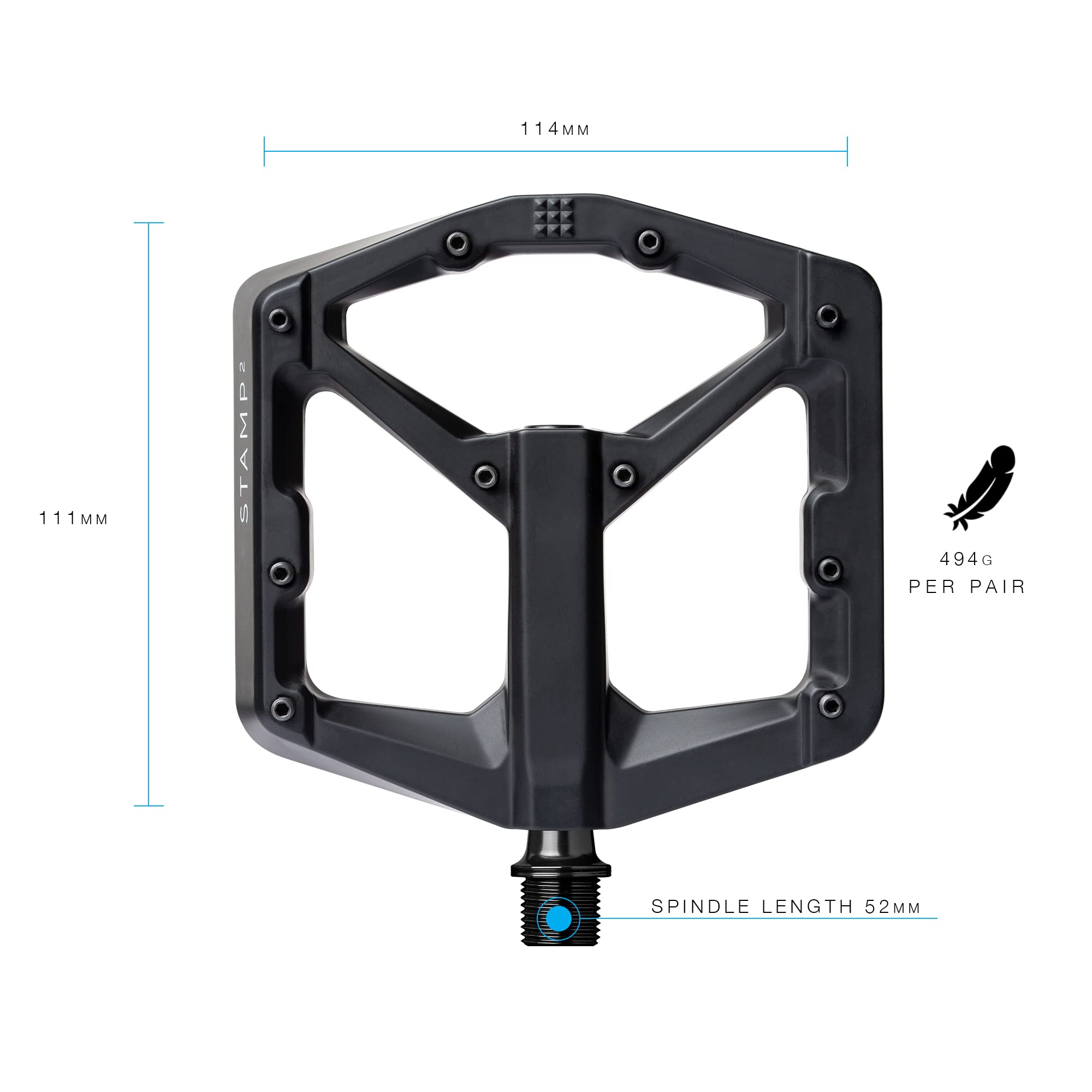 Crankbrothers Mtb Pedals Stamp 2 Large Black