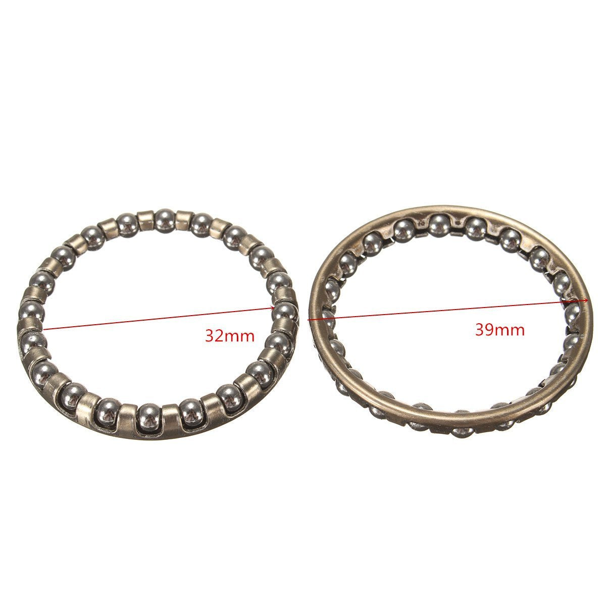Kenthia 2 Pieces Bicycle Bike 1 1/8'' Headset Caged Ball Bearing Race Cycling Headset Bearing