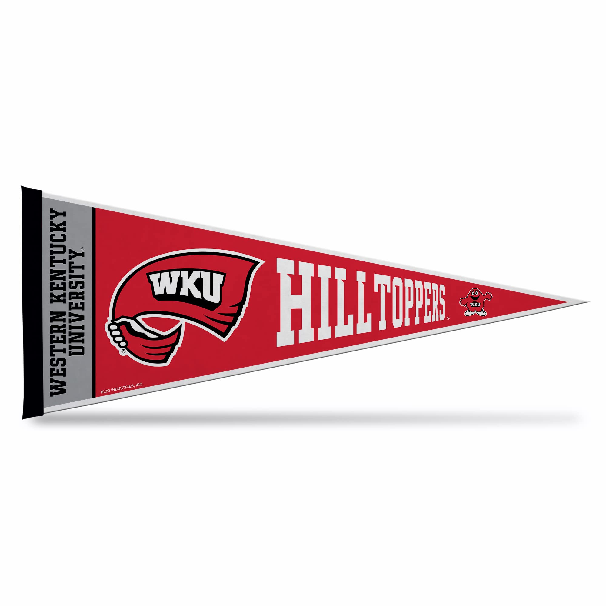 Rico Industries Ncaa Western Kentucky Hilltoppers Exclusive 12'' X 30'' Felt Wall D  Cor Pennant - Great For Home/Bed Room/Man C