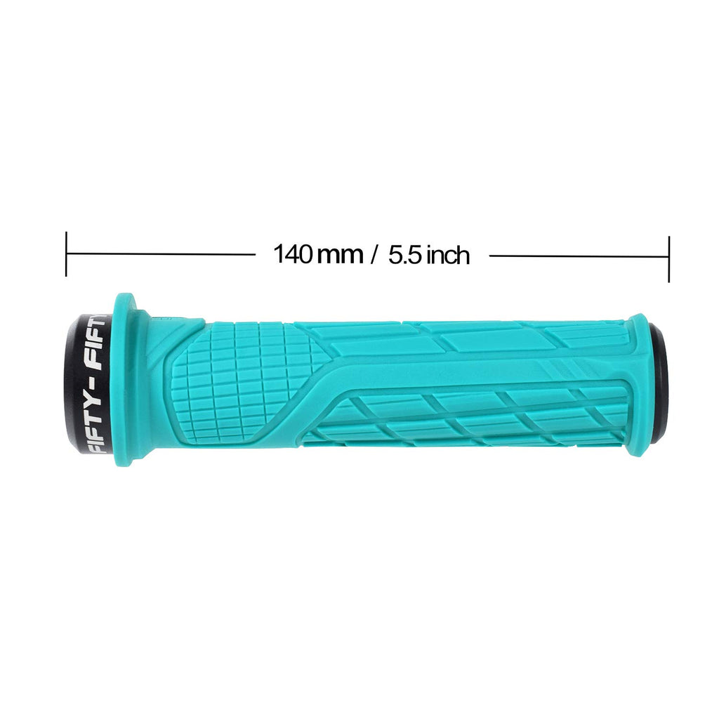 Fifty-Fifty Mountain Bike Handlebar Grips, Single Lock-On Mtb Grips, Comfortable Mtb Grips Lock On, Non-Slip Bike Handlebar Grip