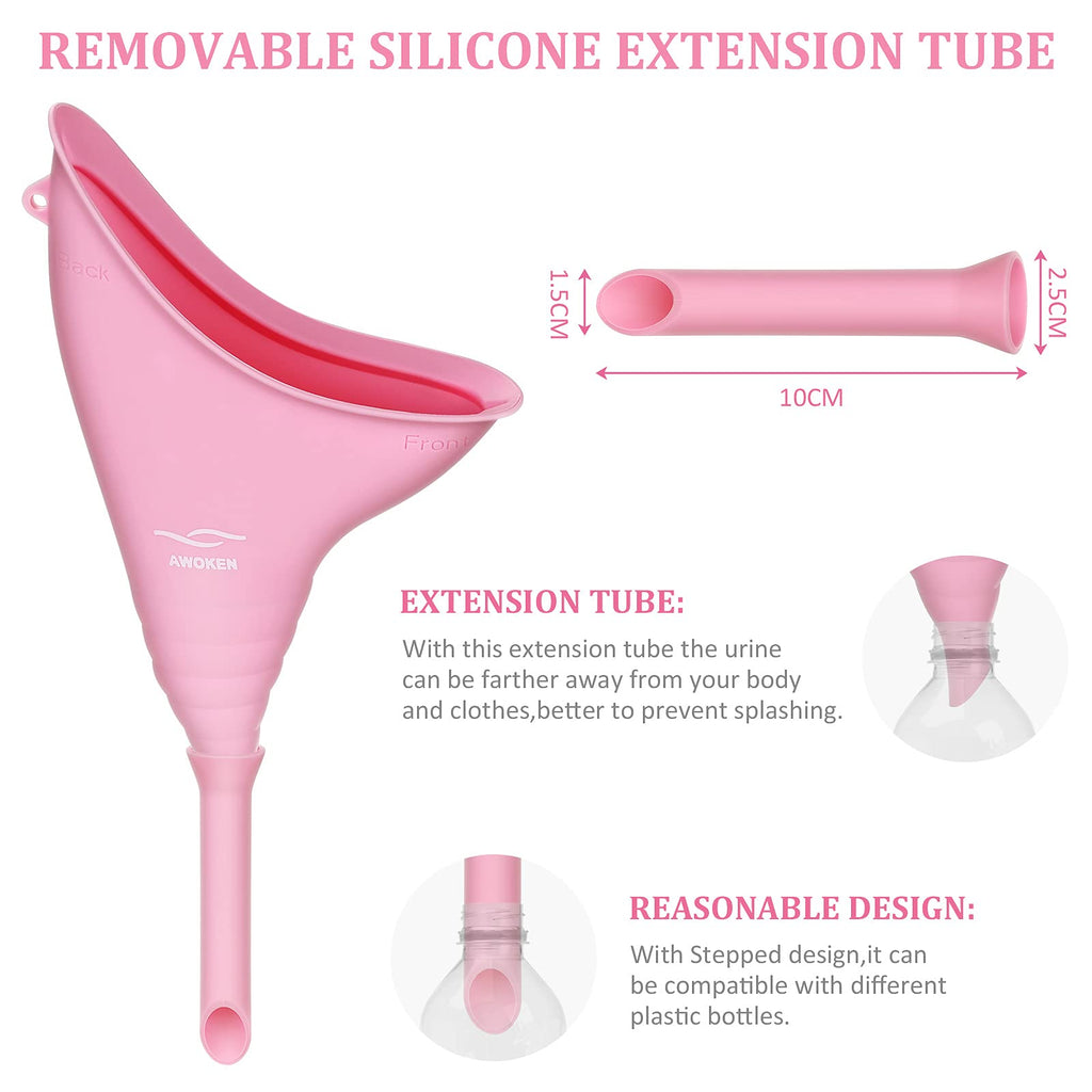 Awoken Female Urination Device For Women, Reusable Silicone Female Urinal For Women Standing Up Pee Funnel, Female Urinal With D