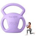 Yes4All Kettlebell Weight with Wide Multigrip Handle for Dumbbell Weights Exercises, Full Body Workout Equipment - 20lbs - Purpl
