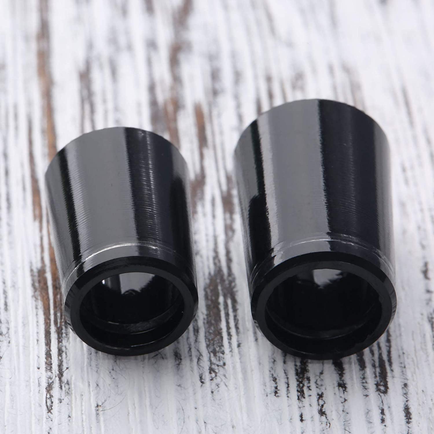 Muxsam 10Pcs .335 Black Golf Tapered Ferrules Compatible For Irons Shaft Universal With Single Silver Ring