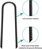 Eurmax Usa U-Shaped-Rebar-Stakes-12-Inch, Ground Stakes Heavy Duty Trampoline Stakes Rebar Galvanized For Camping Tent Trampolin