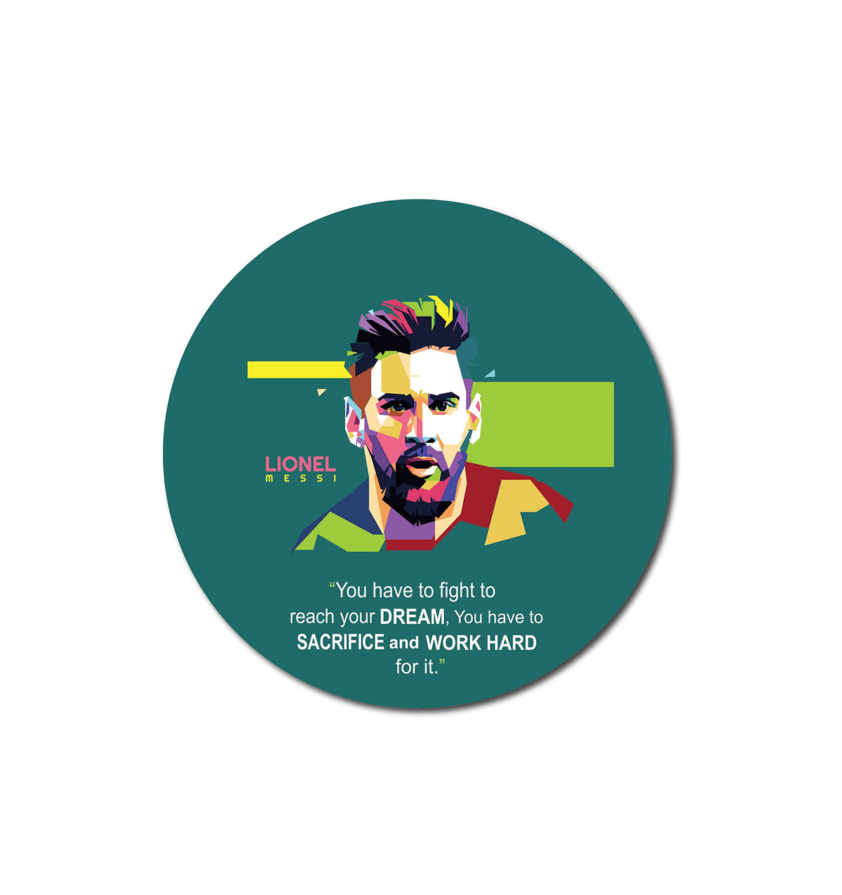VVWV Messi Football Fridge Magnets Refrigerator Home Kitchen Dcor Kids Girls Boys Gift Items Wooden Fridge Magnet L X H 3 X 3 In