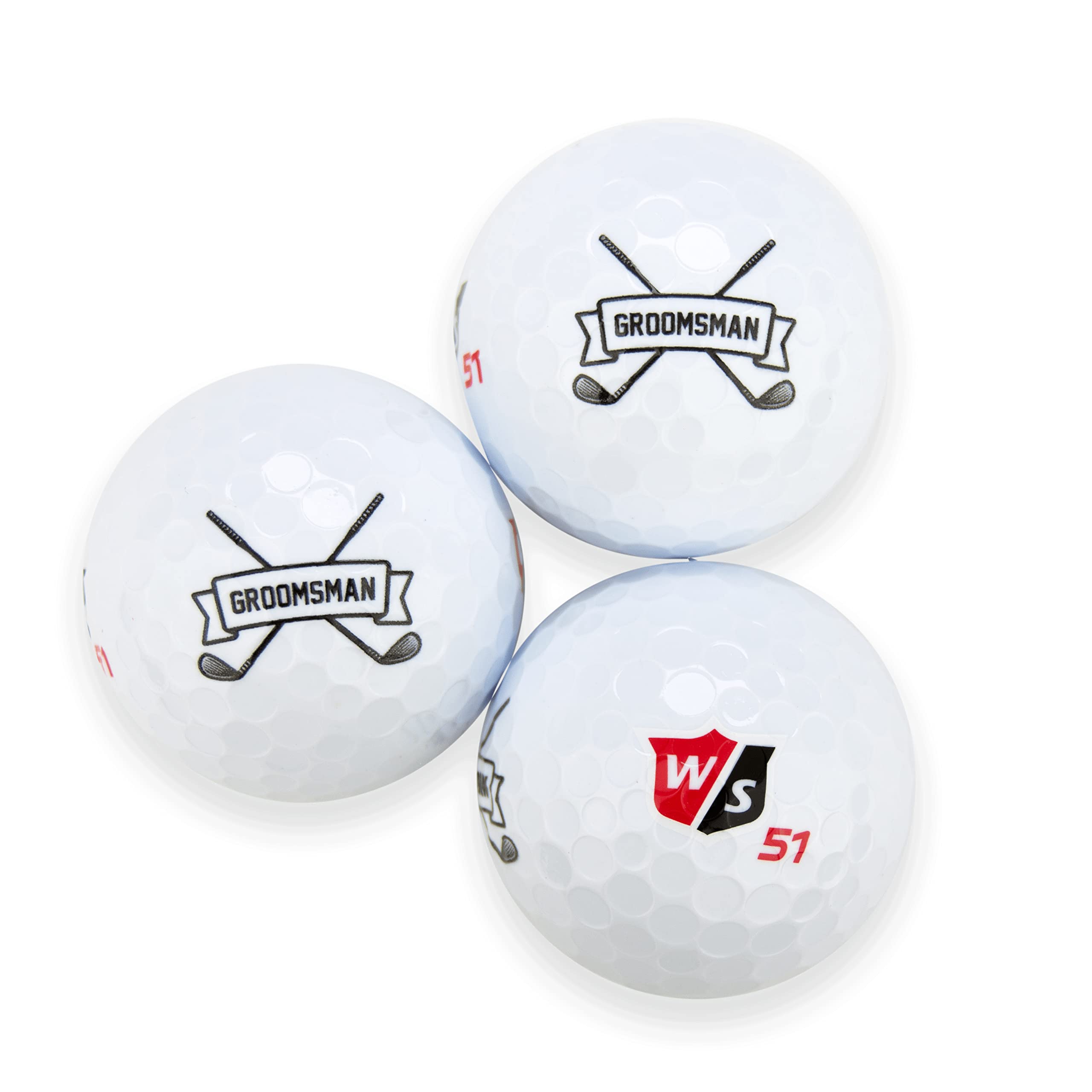 Groomsman Golf Balls, Wilson Staff Elite, Groomsmens Gifts, One Dozen