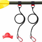 Boncas Paddle Leash Stretchable Kayak Paddle Coiled Leash For Kayak And Sup Paddles, Fishing Poles Rods 2 Pack