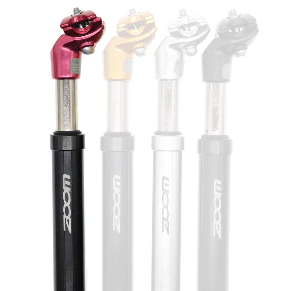 Djc Bike Suspension Seatpost Shock Absorber Damper Post 272 309 316 Mm, Lightweight Aluminum Body (Red Head, 309Mm)