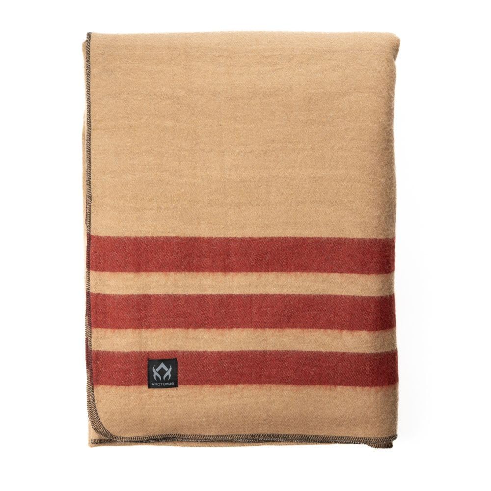 Arcturus Rainier Wool Blanket - 4.5Lbs Warm, Heavy, Washable, Large | Great For Camping, Outdoors, Survival & Emergency Kits (Dr