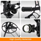 Pandarus Archery Ready To Hunt Lightweight Compound Bow Package For Adults And Youth,0-50 Lbs Draw Weight,290Fps,Limbs Made In U