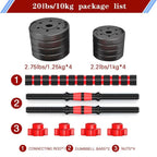 Bcbig Adjustable-Dumbbells-Sets,Free Weights-20Lb(10Lb*2) Dumbbells Set Of 2 Convertible To Barbell A Pair Of Lightweight For Ho