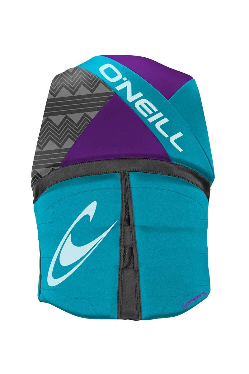 O'Neill Wetsuits Women'S Reactor Uscg Life Vest , Turquoise/Ultraviolet/Graphite, 10