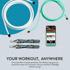 Crossrope Get Lean Set - Weighted Jump Rope- 1/4 Lb And 1/2 Lb Ropes - Slim Handles - X-Large
