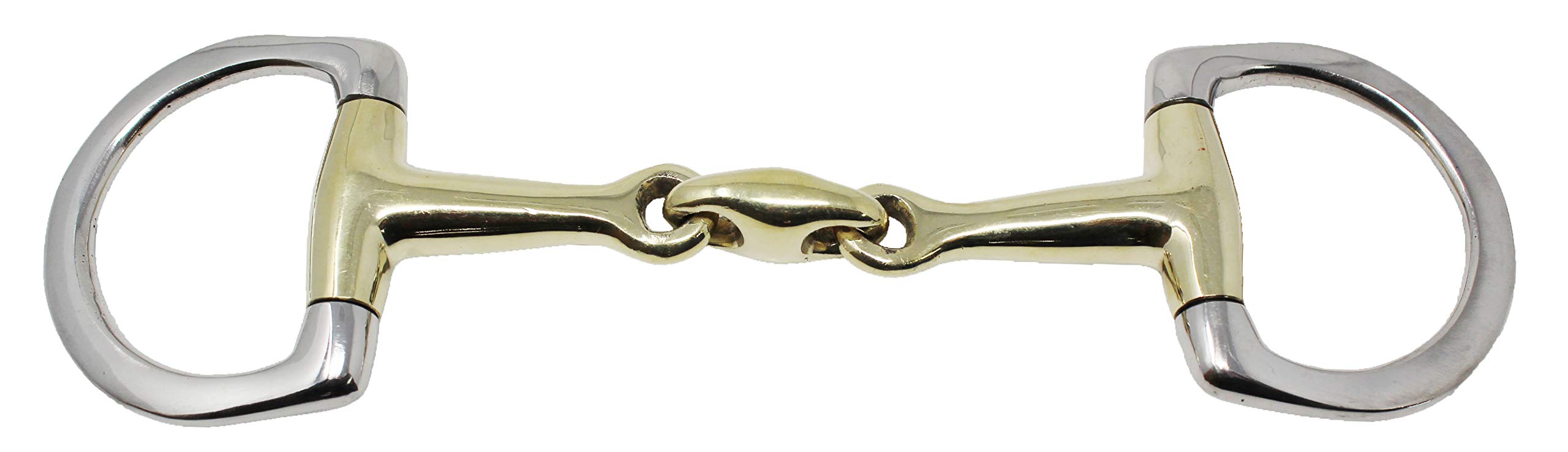 Prorider Horse 6'' English Riding Brass Eggbutt Double Jointed Snaffle Bit 35506E