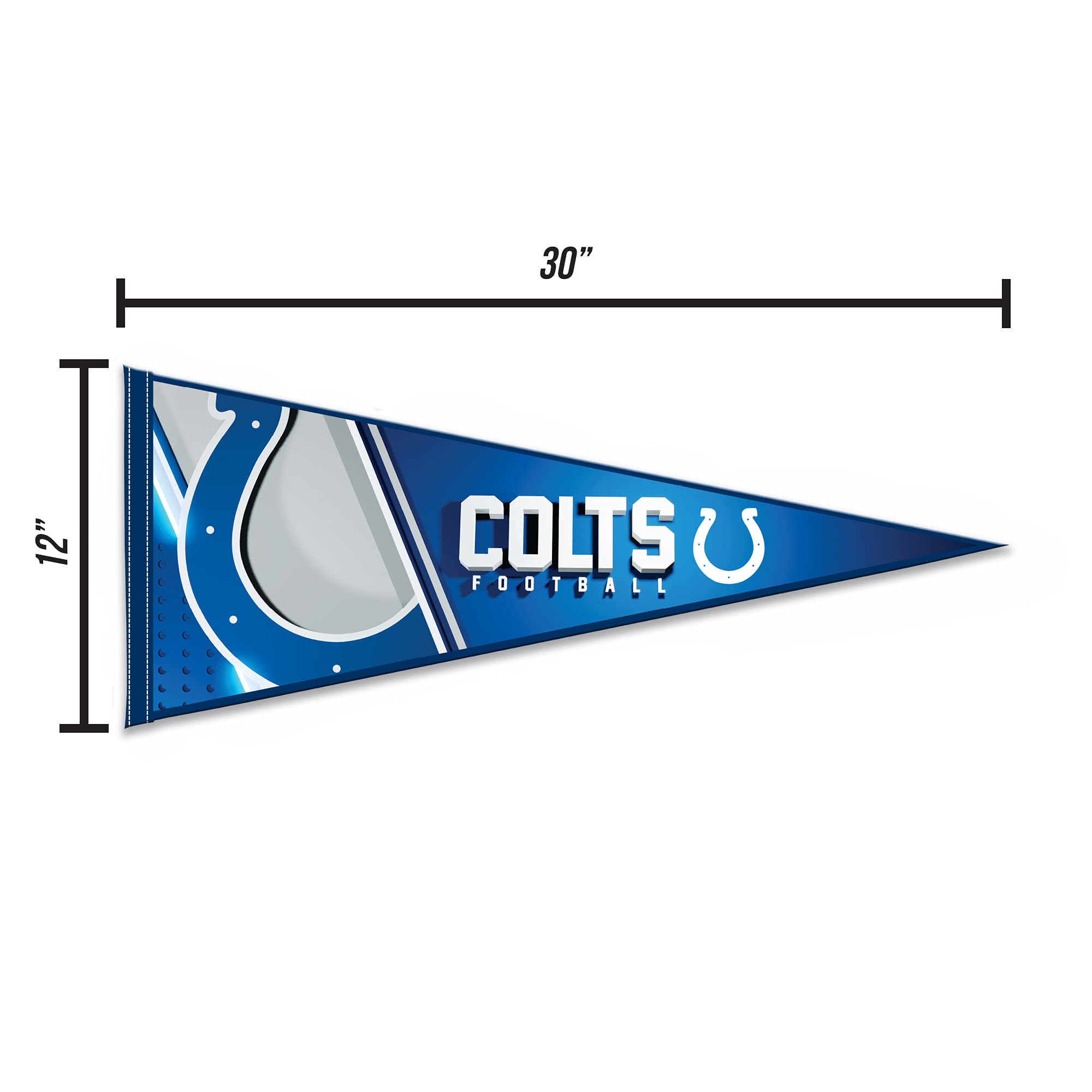 Rico Industries Nfl Football Indianapolis Colts Primary 12'' X 30'' Felt Wall D  Cor Pennant - Great For Home/Bed Room/Man Cave