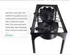 9Trading Cast Iron Free Stand Lp Propane Double Burner Cooking Stove Range Outdoor Cooker