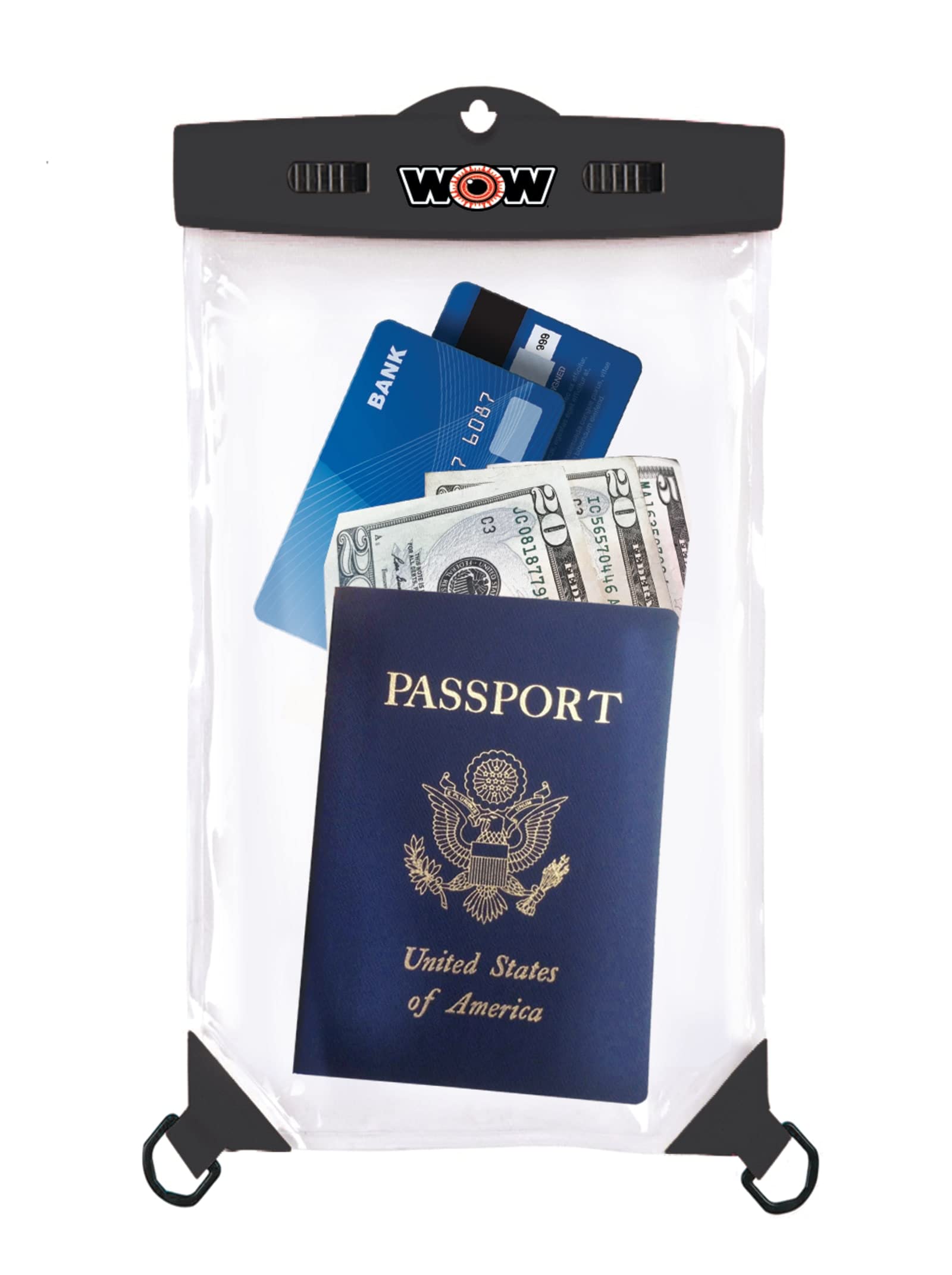 WOW Sports Waterproof Phone Pouch with Floatation and Lanyard - Snowproof, Dustproof, Sandproof, and Waterproof Pouch for Valuab