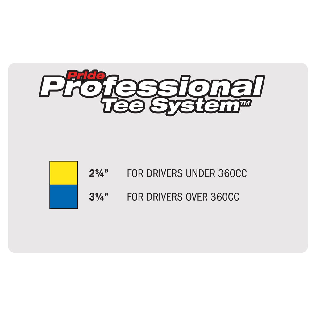 Pride Professional Tee System 3-1/4-Inch Titanium Strength Wood Golf Tees, 65 Ct Silver