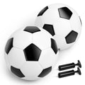 Soccer Balls Size 5 with Pumps - Set of 2 Soccers and 2 Pumps - Official Size and Weight - Safe Soft Cover and Long-Lasting Perf