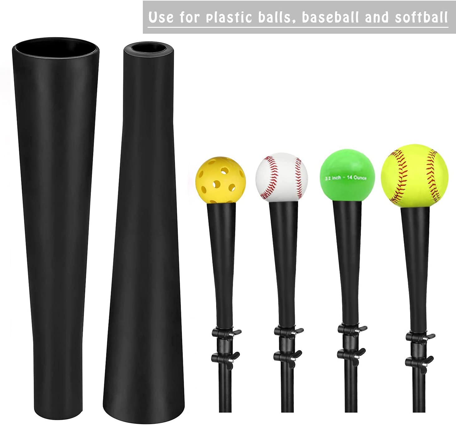 Basegoal Batting Tee Topper Replacement Basic Ball Rest Rubber Cup (2 Pack)