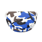 Gooaction Camo Blue Golf Small Mallet Putter Head Cover Magnetic Closure Camouflage Print Synthetic Leather Mini Putters Club He