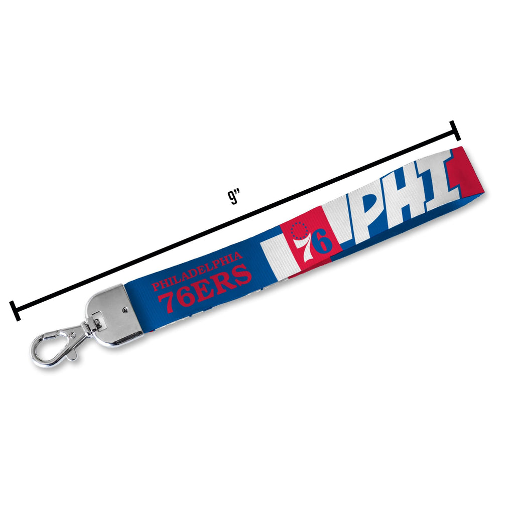 Rico Industries Nba Basketball Philadelphia 76Ers Wrist Lanyard Key Chain, Cute Wristlet Strap Keychain Holder For Women Men Car