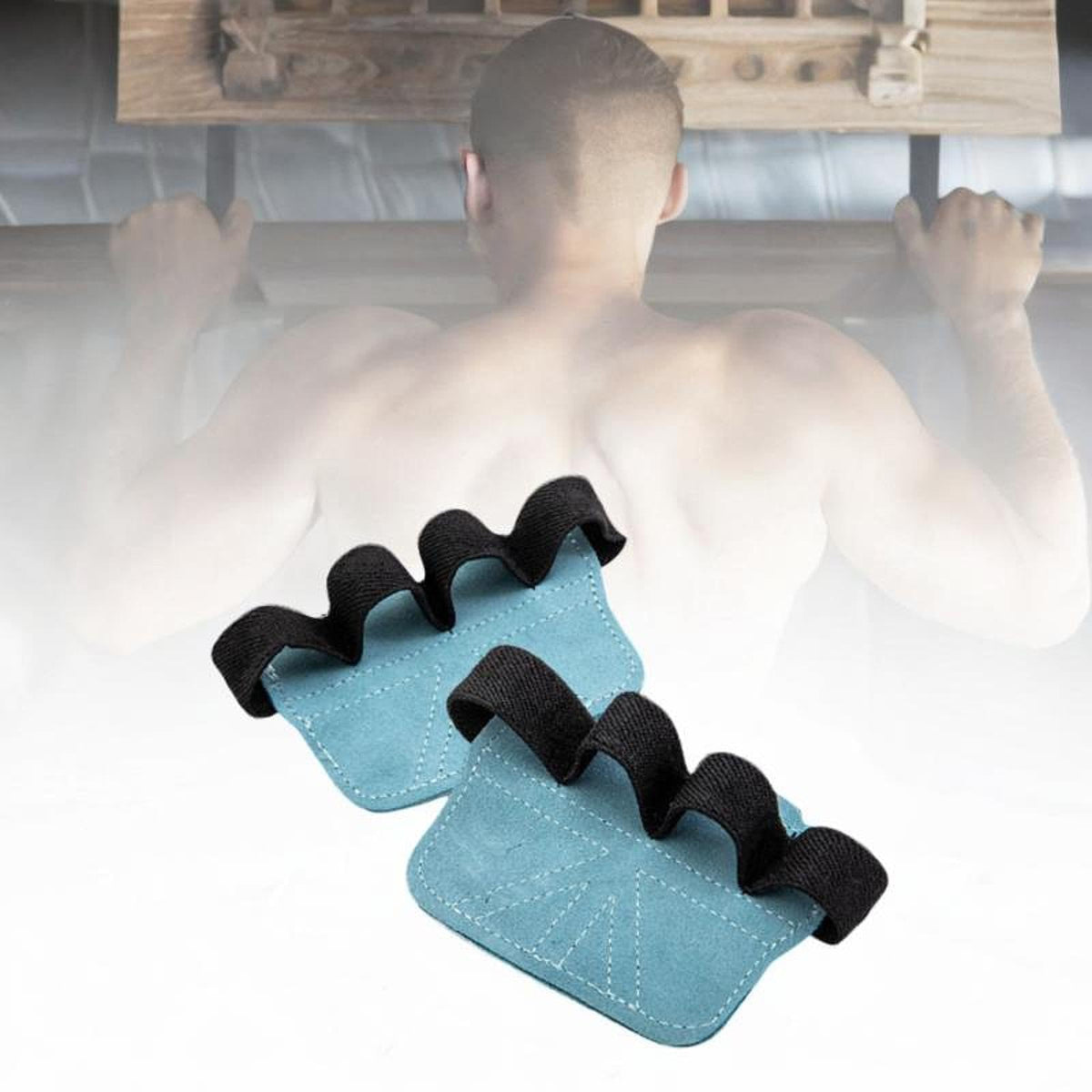 Calandis Lifting Grip Pads Palm Protection For Strength Training Exercise Deadlifting Blue And Black | Gloves Straps & Hooks | S