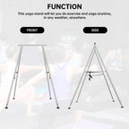 Hecasa Yoga Stand For Indoor And Outdoor, 9.6 Ft/115.3 Inch Adjustable Height Aerial Yoga Frame & Yoga Hammock, Ankle Lock, Adju