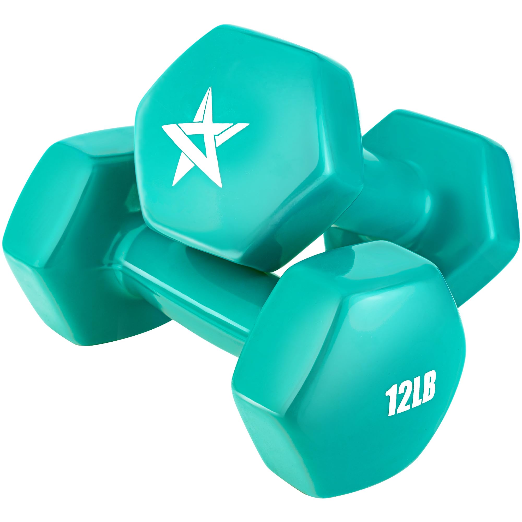 Yes4All Dumbbell Vinyl Coated - 12 lbs - Baltic - Pair