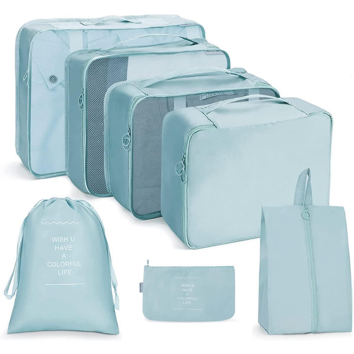 Xpandio Travel Organizer 7 In 1 Travel Laundry Cosmetics Luggage Packing Organizers Set Makeup Bags Organizer Packing Cubes With