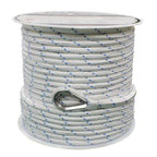 Extreme Max 3006.2514 Boattector Double Braid Nylon Anchor Line With Thimble - 1/2'' X 150', White W/ Blue Tracer