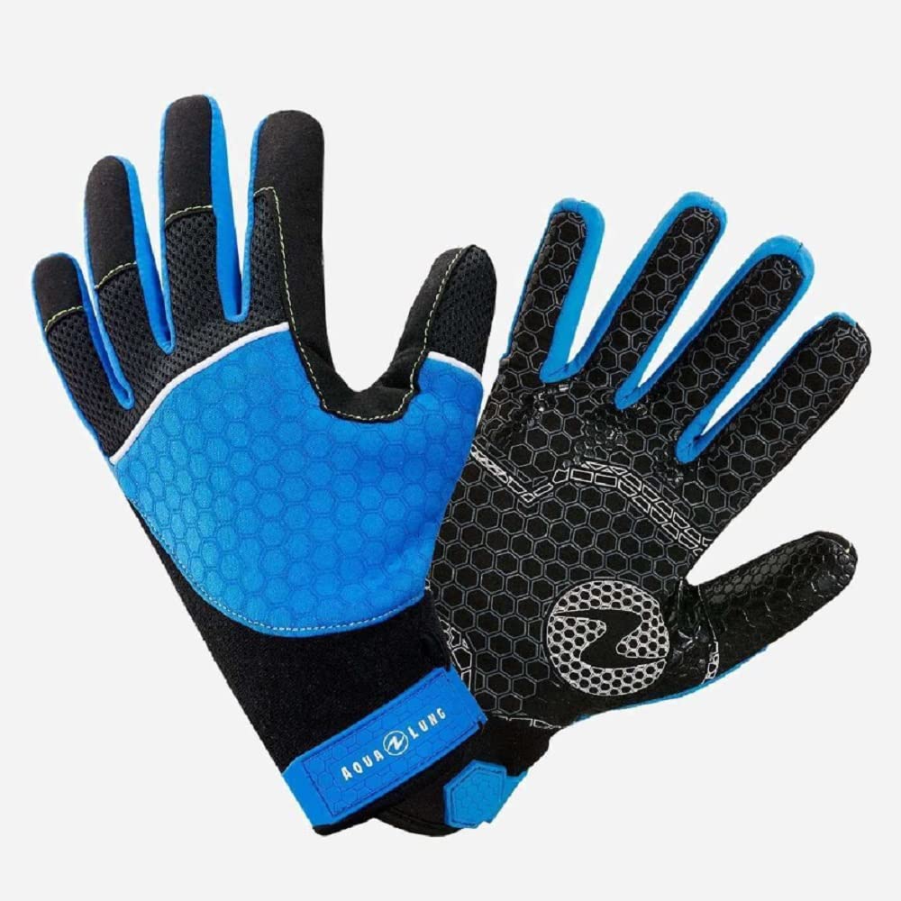 Aqualung Velocity Gloves (Large, Blue / Black)