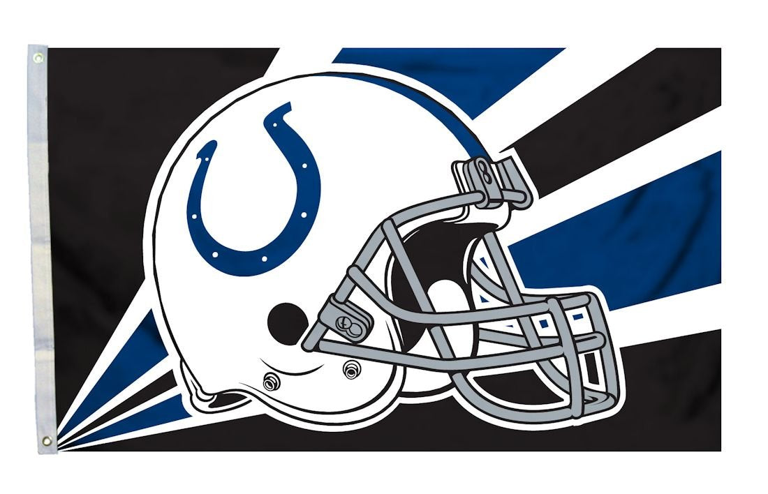 Fremont Die NFL Indianapolis Colts 3' x 5' Flag with Grommets, 3 x 5-Foot, Helmet