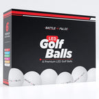 Battlepulse 300-Hr Lighting Time Glow In The Dark Golf Balls With Mesh Bag  Water Resistant Glow Golf Balls  6 Pc Light Up Golf