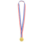 Juvale 12 Pack Gold Winning Participation Medal Awards For Contests With Neck Ribbon For Sports, Competitions, Tournaments, Spel