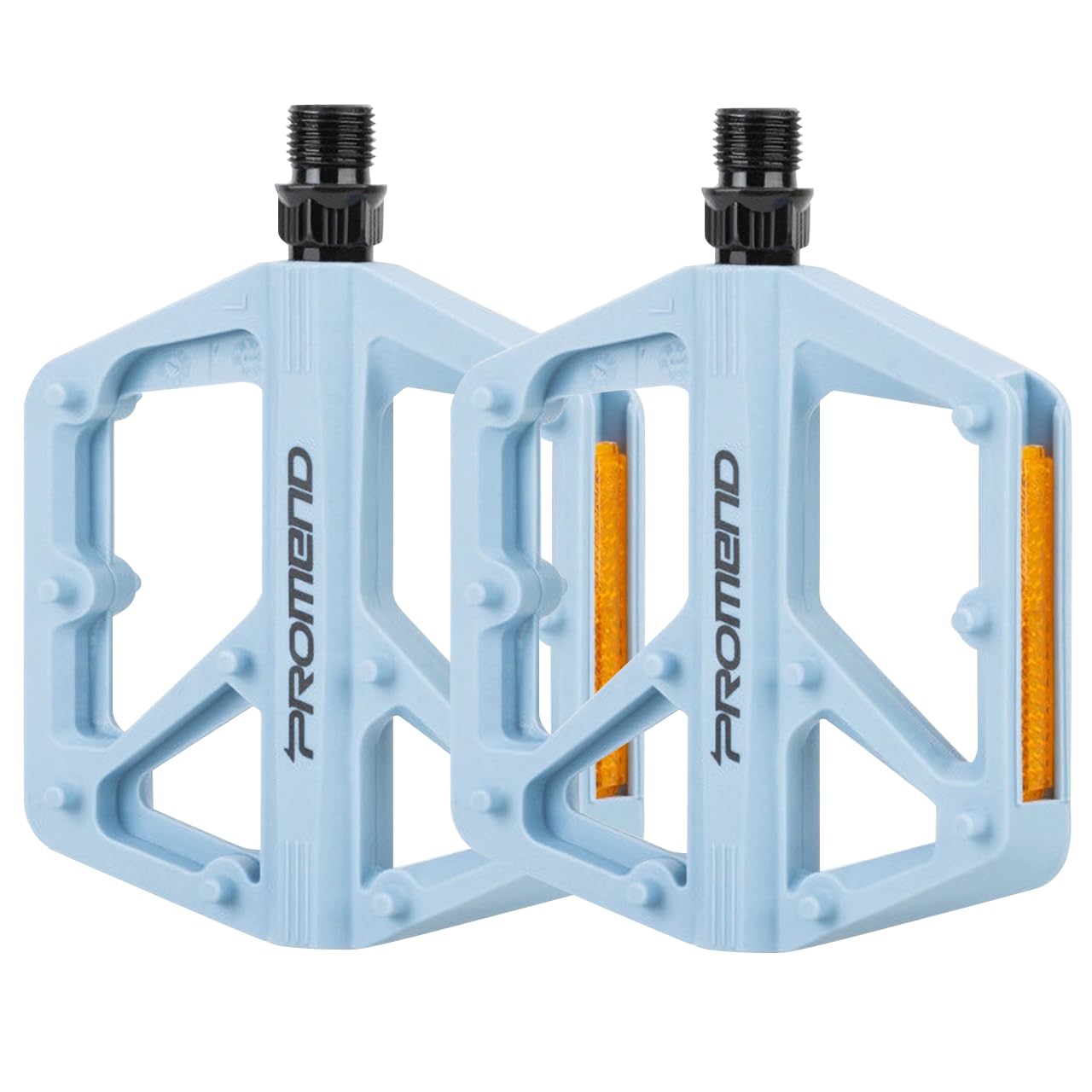 MTB Pedals Mountain Bike Pedals Non-Slip Lightweight Nylon Fiber Bicycle Platform Pedals for BMX MTB 9/16  (Light Blue)