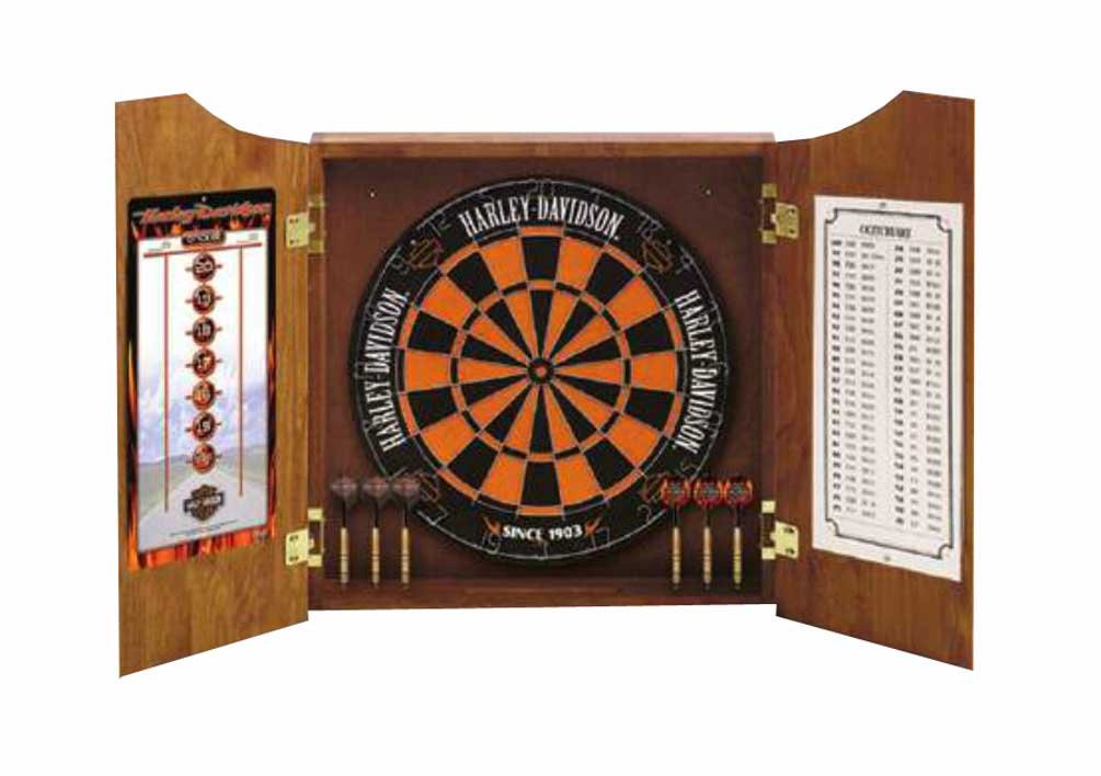 Harley-Davidson? 61995 Bar And Shield Dartboard Cabinet Kit