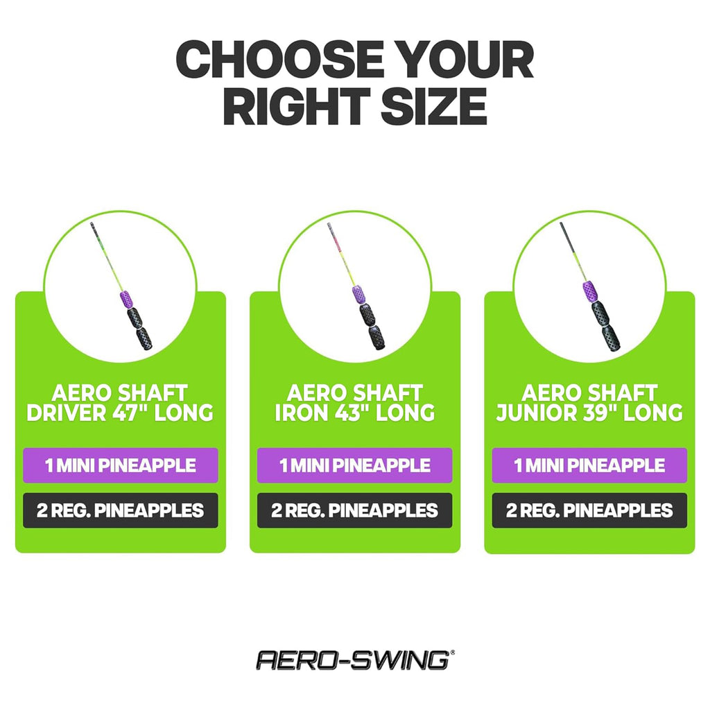 Aero-Swing Golf Swing Speed Trainer Aid And Golf Swing Speed Stick Shaft 39 Inches, Golf Swing Speed Training Practice Equipment