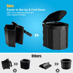 Portable Camping Toilet, Folding Toilet For Adults With Lid And Retractable Toilet Paper Holder,Waterproof Porta Potty With Carr