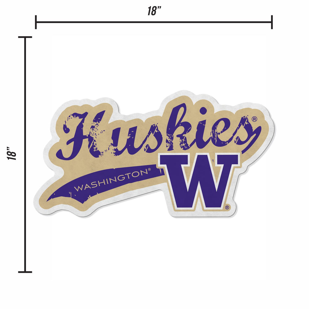 Rico Industries Ncaa Washington Huskies Distressed Shape Cut Pennant - Home And Living Room D  Cor - Soft Felt Ez To Hang