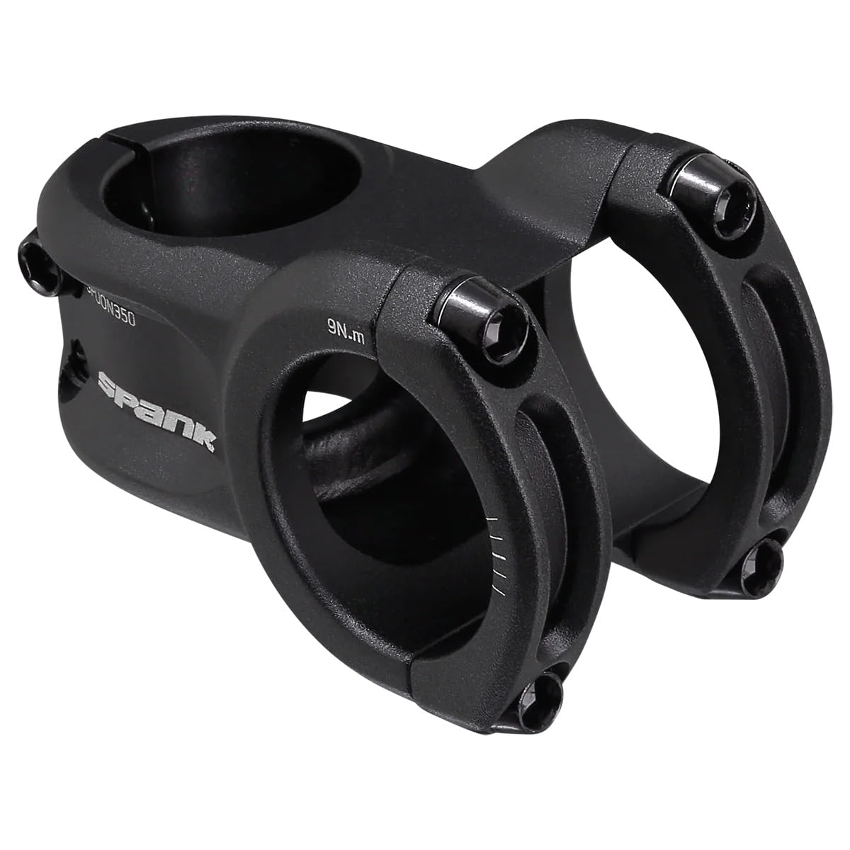 Spank Spoon 350 Stem,Black,45Mm Chamfered Bar Clamp, Ultra-Short Stack Height, Bicycle Stem, Ideal For Astm 5, All Mountain, End