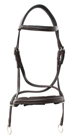 Challenger Horse English Brown Leather Padded Bitless Training Bridle Reins 805Eb08Br
