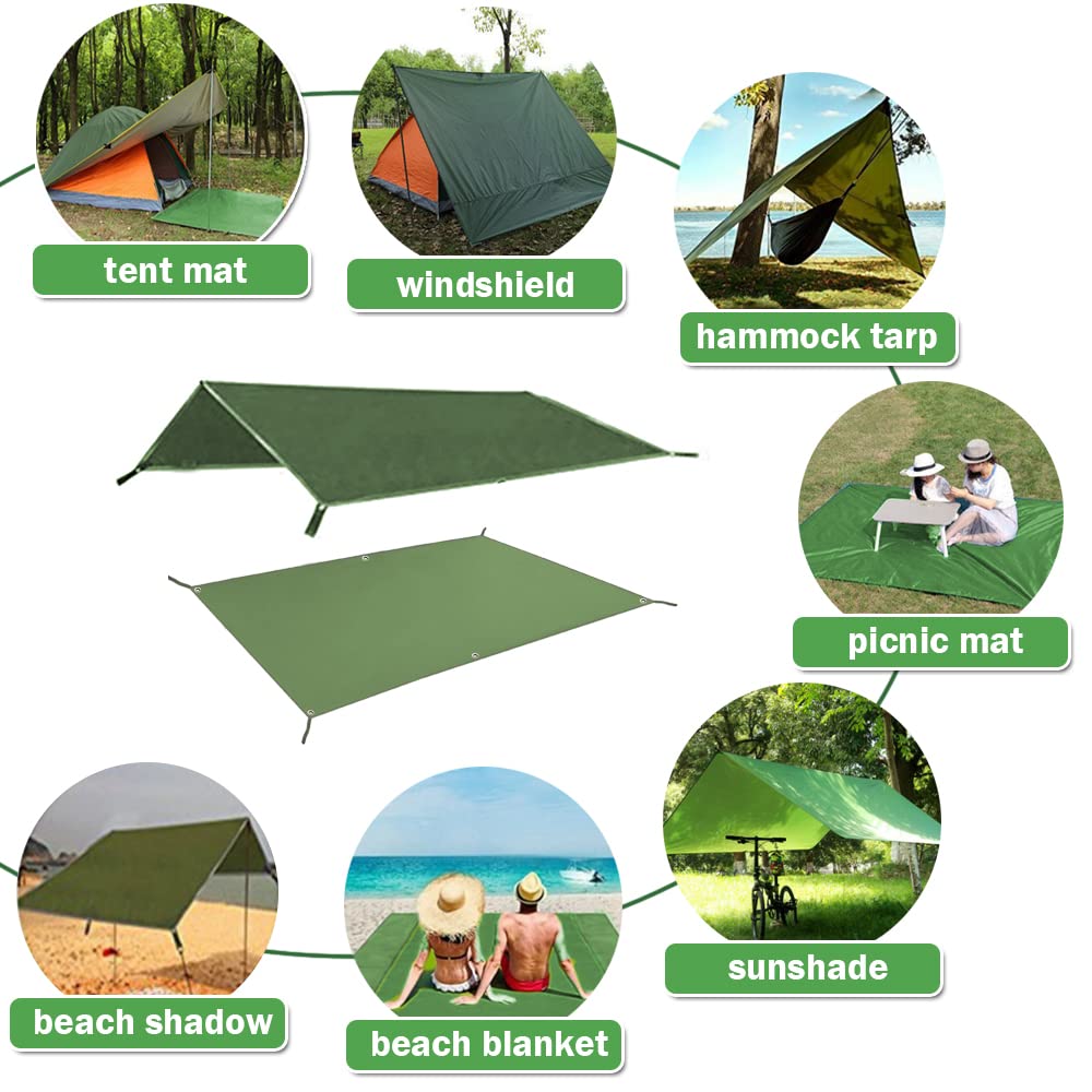 Tent Footprint, Ayamaya Pu 3000 Waterproof Tent Ground Cloth 6Ft X 7Ft Small Size For 2-3 Person Family Camping Tents Ground She
