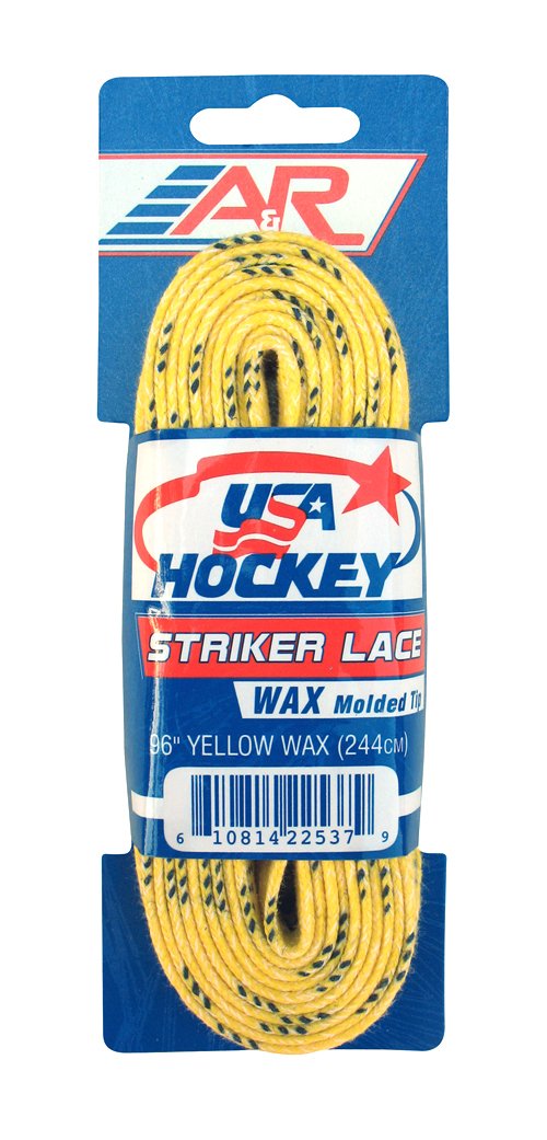A&R Sports Usa Waxed Hockey Laces, 108-Inch, Yellow
