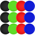 Coopay 12 Pieces Home Air Hockey Pucks 2.5 Inch Heavy Replacement Pucks for Game Tables Equipment Accessories, 12 Grams (Red, Bl